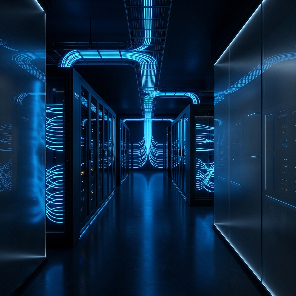 Modern Server Room Background